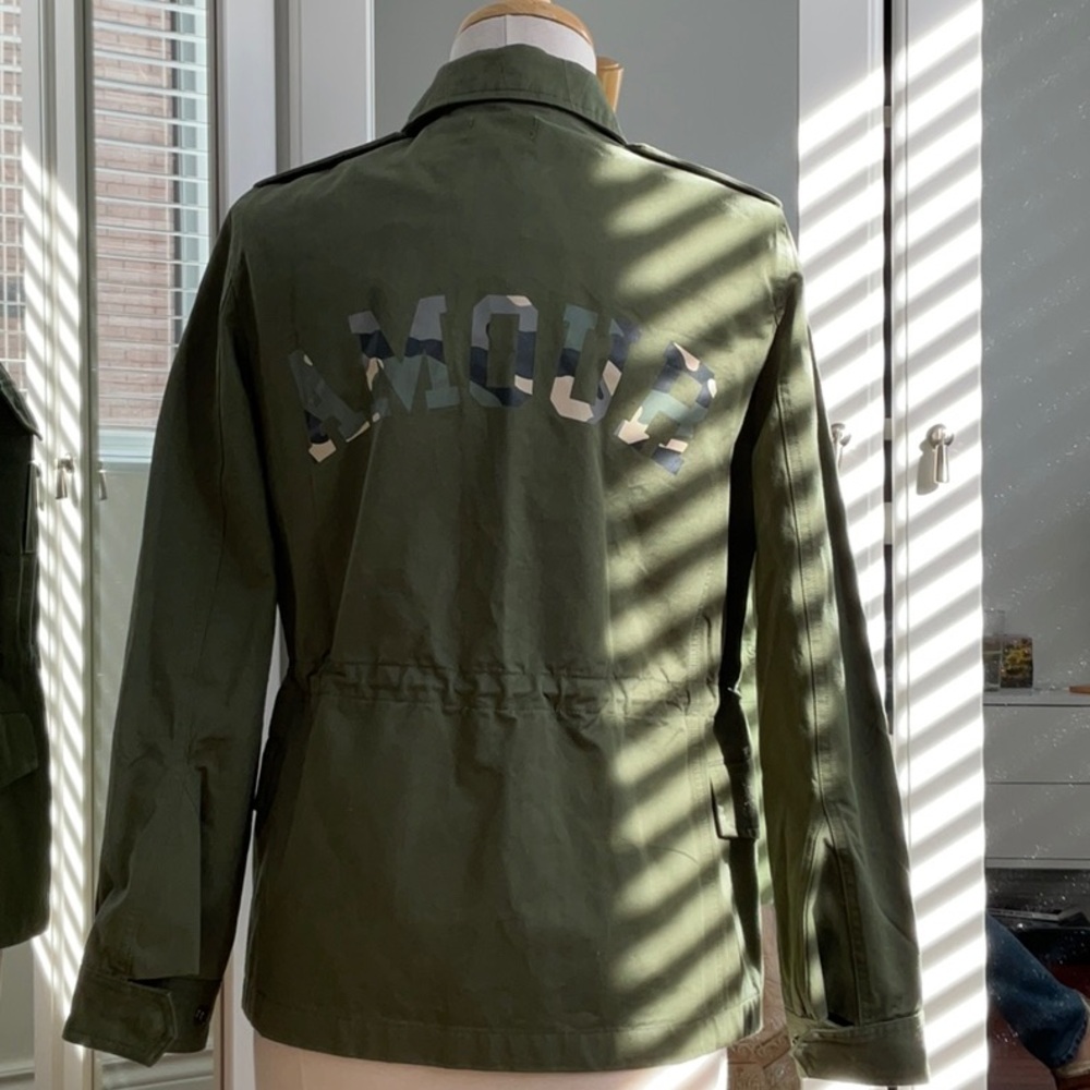 Women's Zadig & Voltaire Cotton Military Style Jacket / Size Small - Picture 3 of 16